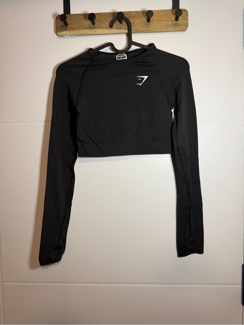 Gymshark Vital Seamless Black Long-Sleeve Crop Top